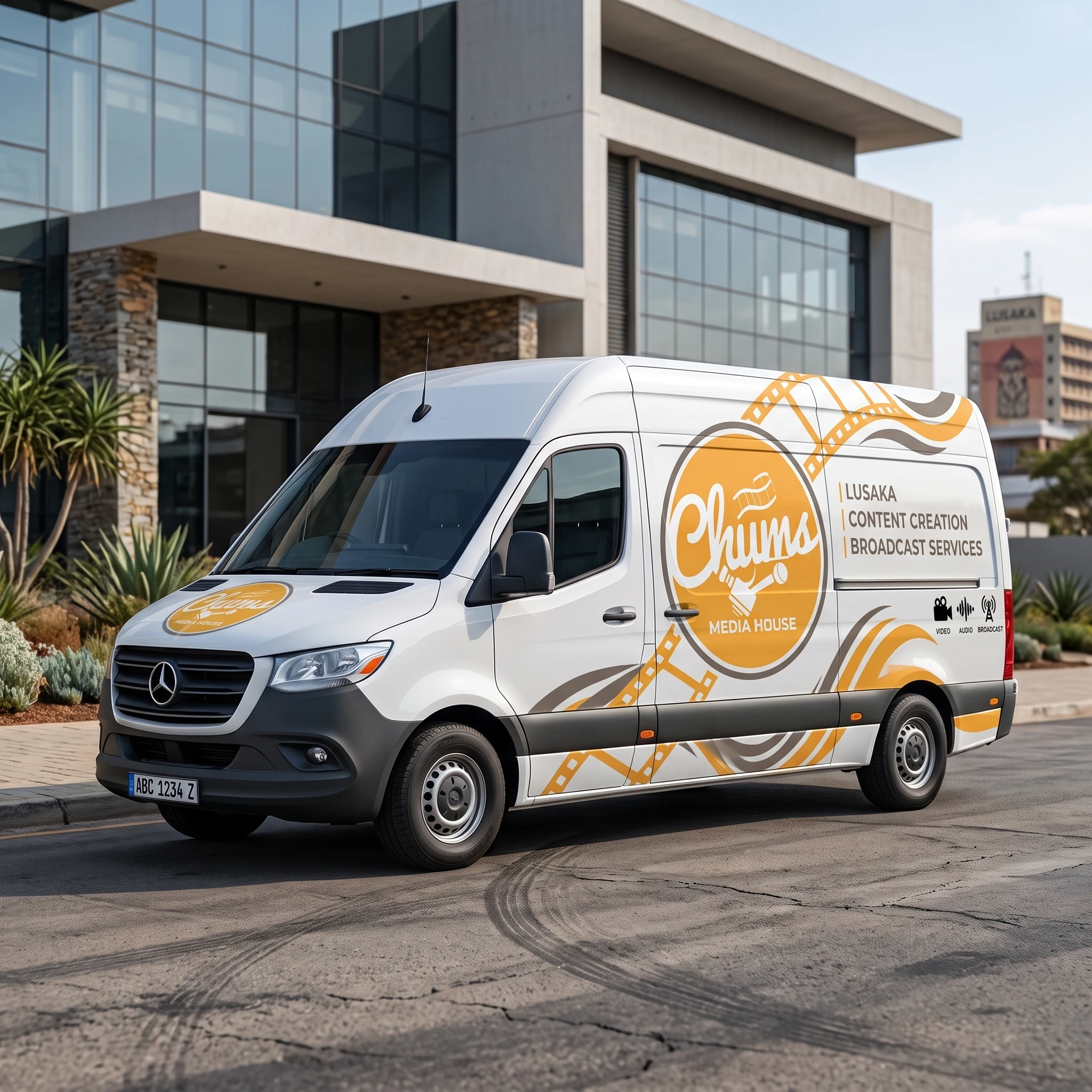 Chums Media House — Vehicle Branding Mockup